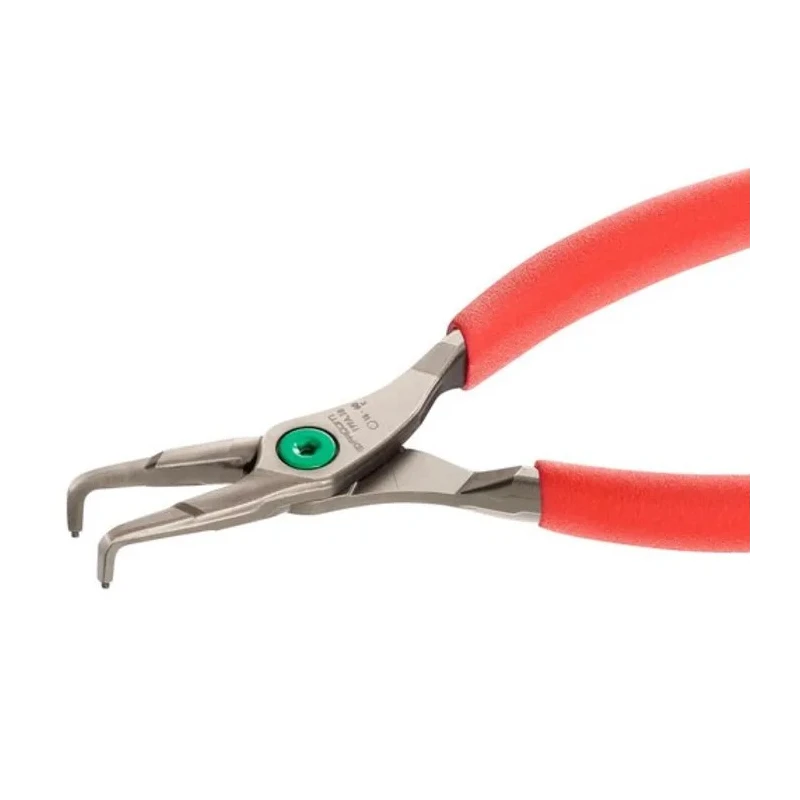Facom 1-Piece Internal Bent Jaw Circlip Plier, 290mm Overall Length, VDE/1000V Approved, ESD Safe, Steel Material 199A.32