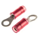 TE Connectivity PIDG Insulated Ring Terminal M3.5 Stud Size 22 AWG to 16 AWG Nylon Red 51863