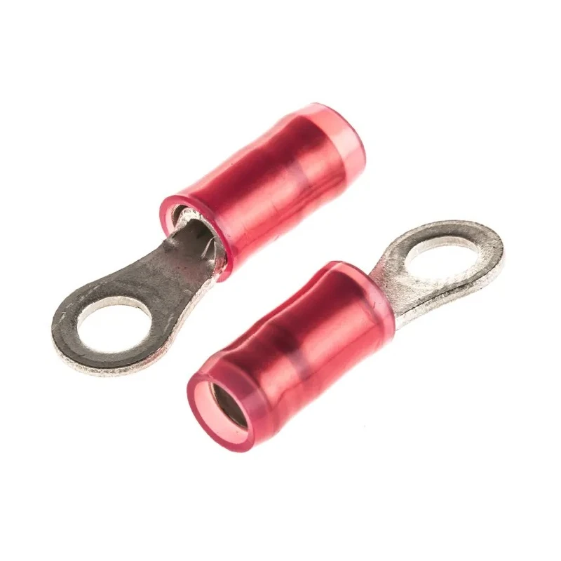 TE Connectivity PIDG Insulated Ring Terminal M3.5 Stud Size 22 AWG to 16 AWG Nylon Red 51863