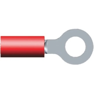 TE Connectivity PIDG Insulated Ring Terminal Nylon 8.74mm Outer Diameter M5 Stud Size 22 AWG-16 AWG Red 32837