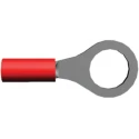 TE Connectivity PIDG Insulated Ring Terminal M10 Stud Size Red 22 AWG to 16 AWG 105°C Nylon Sleeve 320573