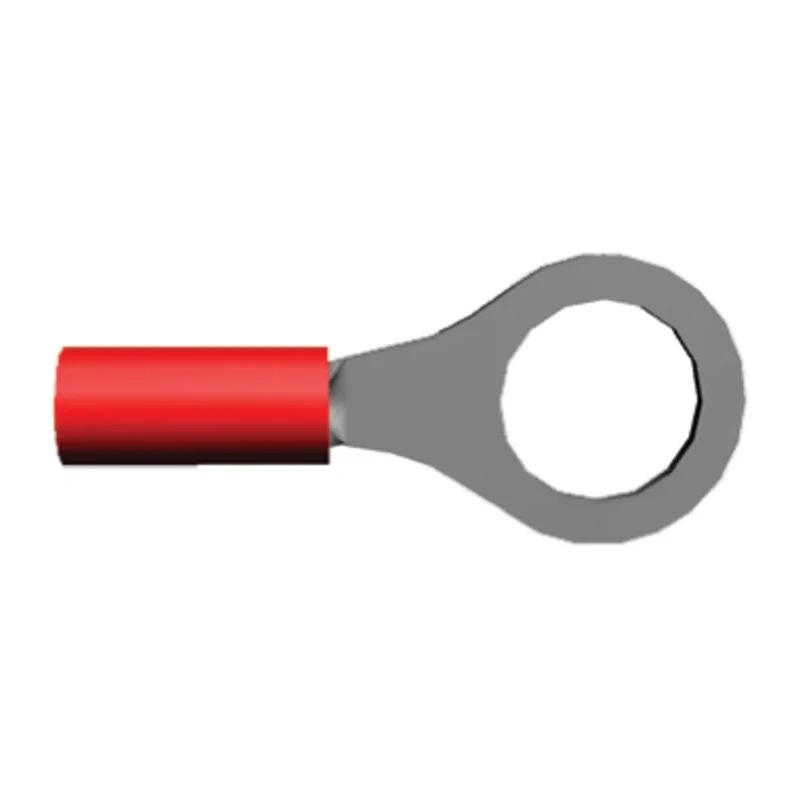 TE Connectivity PIDG Insulated Ring Terminal M10 Stud Size Red 22 AWG to 16 AWG 105°C Nylon Sleeve 320573