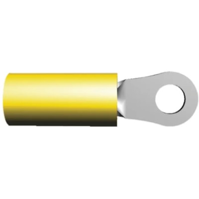 TE Connectivity PIDG Insulated Ring Terminal M5 Stud Size 12 AWG to 10 AWG Wire Size Yellow 324918