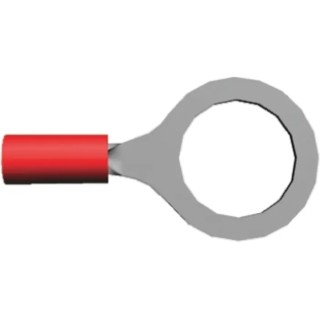 TE Connectivity PIDG Insulated Ring Terminal M12 Stud Size 22 AWG to 16 AWG Wire Size Red 328975