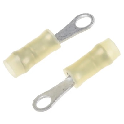 TE Connectivity PIDG Insulated Ring Terminal M2 Stud Size Yellow Nylon Insulation 26 AWG 22 AWG 329951