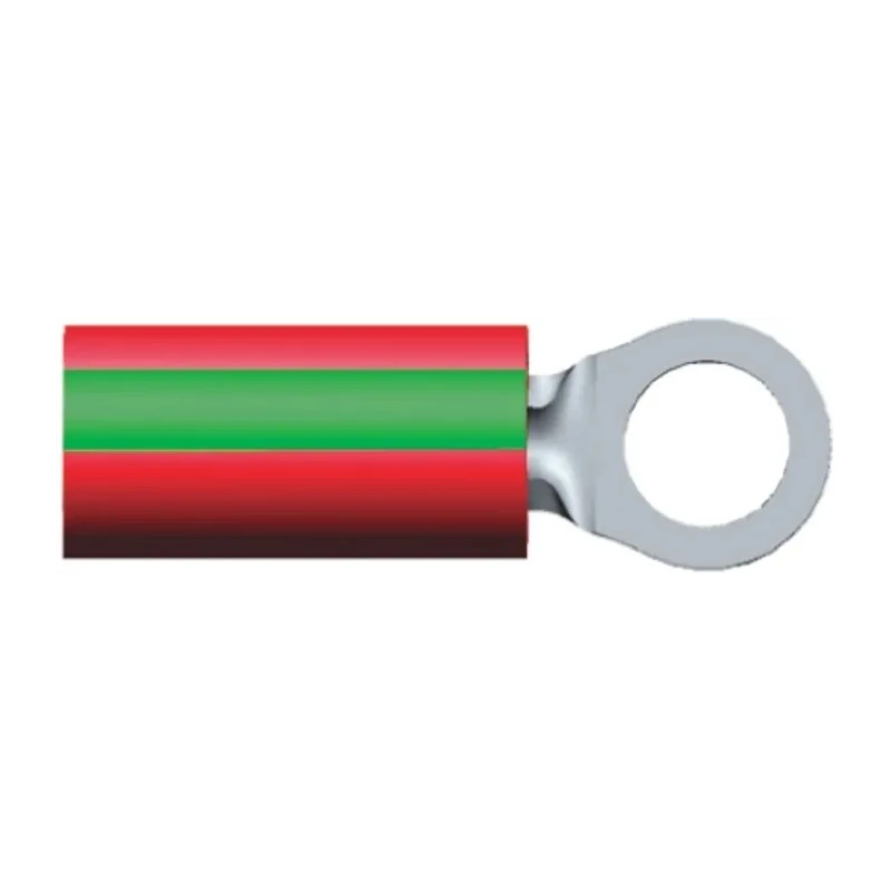 TE Connectivity PIDG Insulated Ring Terminal M3.5 Stud Size 22 AWG to 16 AWG Wire Size Green Red 2-36149-3