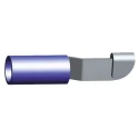 TE Connectivity Knife Disconnect Wire Splice Connector Blue Insulated Tin Copper Contact 22.3mm Diameter 3.56mm 14AWG 32448