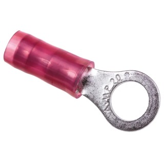 TE Connectivity PIDG Insulated Ring Terminal M5 Stud Size 22 AWG 16 AWG Wire Size Red 2-36153-4