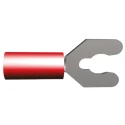 TE Connectivity PIDG Insulated Fork Terminal 22 AWG to 16 AWG M4 Stud Size Nylon Red 52930