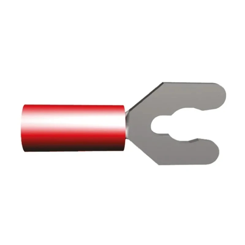 TE Connectivity PIDG Insulated Fork Terminal 22 AWG to 16 AWG M4 Stud Size Nylon Red 52930