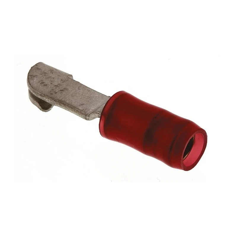 TE Connectivity PIDG Knife Disconnect Splice Connector Red Insulated Nylon 16 AWG Copper Tin Contact 320555
