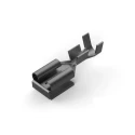 TE Connectivity FASTON .250 Black Uninsulated Female Spade Connector, Crimp, 6.35 x 0.8 mm Tab Size 18 AWG to 14 AWG 160739-2