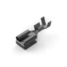 TE Connectivity FASTON .250 Black Uninsulated Female Spade Connector, Crimp, 6.35 x 0.8 mm Tab Size 18 AWG to 14 AWG 160739-2
