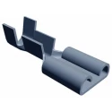 TE Connectivity FASTON .250 Black Uninsulated Female Spade Connector Crimp 6.35 x 0.81 mm Tab Size 280001-9
