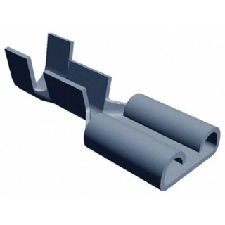 TE Connectivity FASTON .250 Black Uninsulated Female Spade Connector Crimp 6.35 x 0.81 mm Tab Size 280001-9