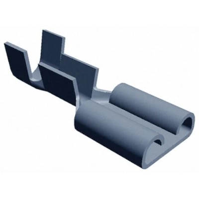 TE Connectivity FASTON .250 Black Uninsulated Female Spade Connector Crimp 6.35 x 0.81 mm Tab Size 280001-9