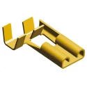 TE Connectivity FASTON 250 Yellow Uninsulated Female Spade Connector Crimp 6.35 x 0.81 mm Tab Size 17 AWG to 13 AWG 180464-1