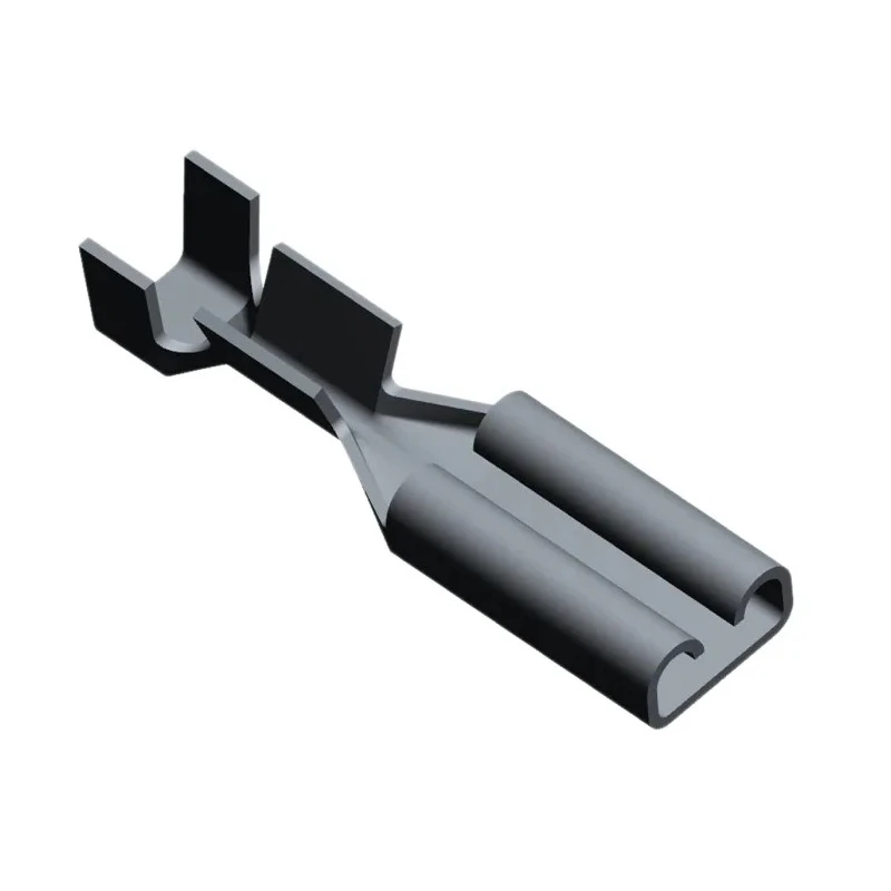 TE Connectivity FASTON .110 Black Uninsulated Female Spade Connector Crimp 2.8 x 0.8 mm Tab Size 22 AWG to 20 AWG 5-160303-2