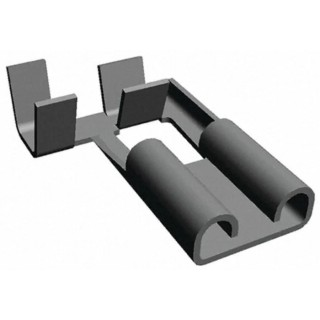 TE Connectivity FASTON .250 Black Uninsulated Female Spade Connector Crimp 6.35 x 0.81 mm Tab Size 17 AWG to 13 AWG 180464-5