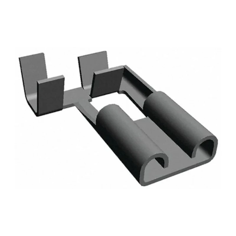 TE Connectivity FASTON .250 Black Uninsulated Female Spade Connector Crimp 6.35 x 0.81 mm Tab Size 17 AWG to 13 AWG 180464-5