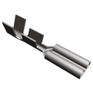 TE Connectivity FASTON .110 Silver Uninsulated Female Spade Connector Crimp 2.79 x 0.51 mm Tab Size 22 AWG to 18 AWG 140717-2