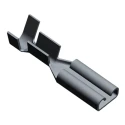 TE Connectivity FASTON .110 Black Uninsulated Female Spade Connector Crimp 2.79 x 0.79 mm Tab Size 20 AWG to 17 5-160555-2