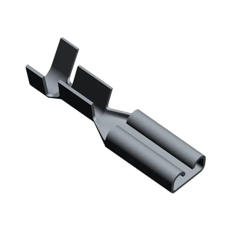 TE Connectivity FASTON .110 Black Uninsulated Female Spade Connector Crimp 2.79 x 0.79 mm Tab Size 20 AWG to 17 5-160555-2