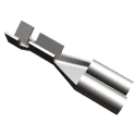 TE Connectivity FASTON .110 Black Uninsulated Female Spade Connector, Crimp, 2.79 x 0.51 mm Tab Size 26 AWG to 22 160666-5