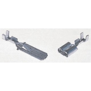 TE Connectivity FASTIN-FASTON .110 Black Uninsulated Female Spade Connector Crimp 2.79 x 0.79 mm Tab Size 20 AWG to 160864-2