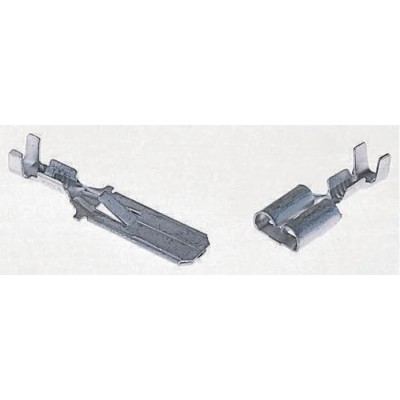 TE Connectivity FASTIN-FASTON .110 Black Uninsulated Female Spade Connector Crimp 2.79 x 0.79 mm Tab Size 20 AWG to 160864-2