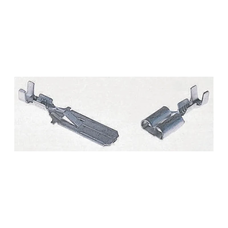 TE Connectivity FASTIN-FASTON .250 Black Uninsulated Female Spade Connector Crimp 6.35 x 0.81 mm Tab Size 17 AWG to 160917-4
