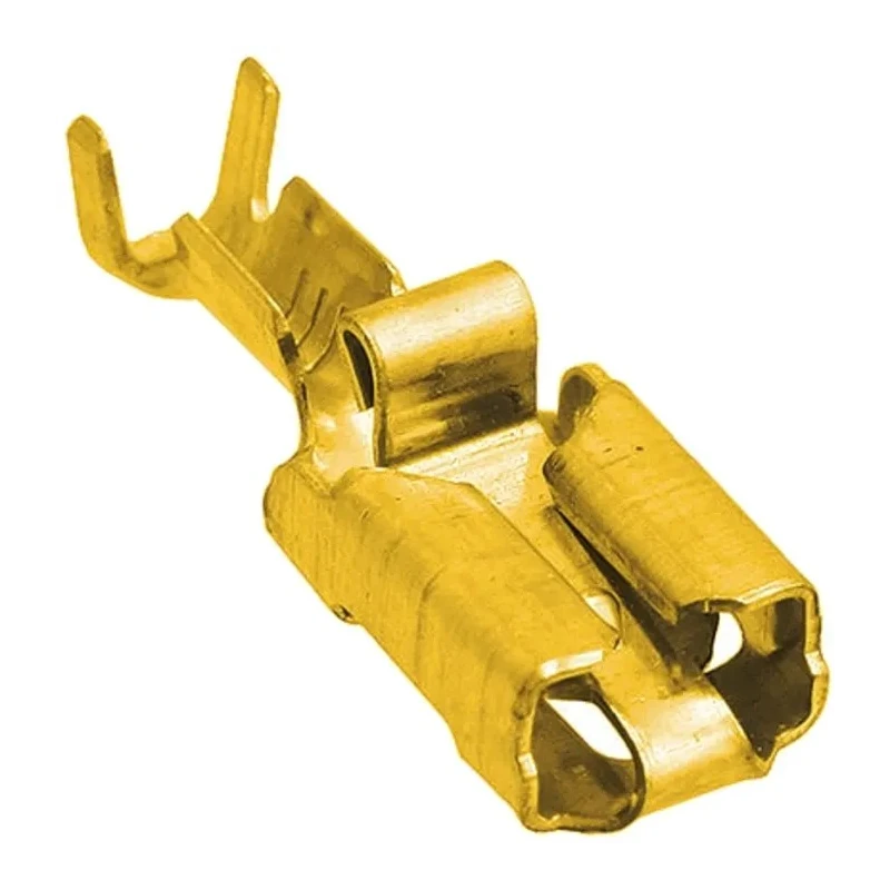 TE Connectivity Positive Lock .250 Mk I Yellow Uninsulated Female Spade Connector Crimp 6.35 x 0.8 mm Tab Size 160759-1