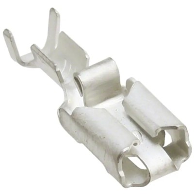 TE Connectivity Positive Lock Silver Uninsulated Female Spade Connector Crimp 6.35 x 0.81 mm Tab Size 154718-7