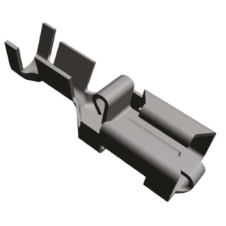 TE Connectivity Positive Lock .250 Mk I Black Uninsulated Female Spade Connector Crimp 6.35 x 0.8 mm Tab Size 17 AWG 160831-4