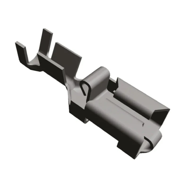 TE Connectivity Positive Lock .250 Mk I Black Uninsulated Female Spade Connector Crimp 6.35 x 0.8 mm Tab Size 17 AWG 160831-4