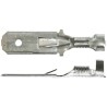TE Connectivity FASTIN-FASTON .110 Black Uninsulated Male Spade Connector, Crimp, 2.79 x 0.79 mm Tab Size, 20 AWG 160887-4