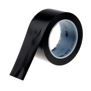 3M Black Vinyl Lane Marking Tape 50 mm Width, 33 m Length, 0.14 mm Thickness 471