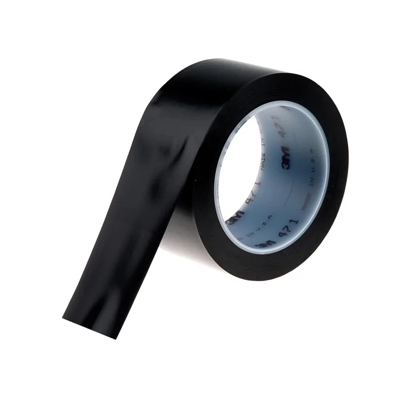 3M Black Vinyl Lane Marking Tape 50 mm Width, 33 m Length, 0.14 mm Thickness 471