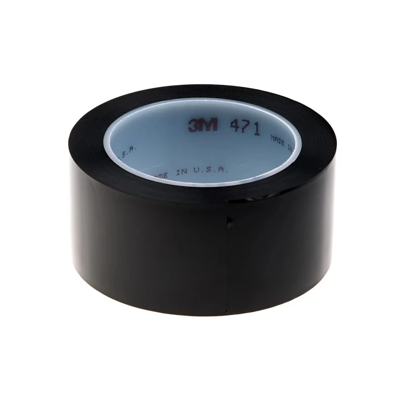 3M Black Vinyl Lane Marking Tape 50 mm Width, 33 m Length, 0.14 mm Thickness 471