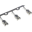 TE Connectivity Mark I 250 Series Female Crimp Terminal, 26 AWG Min Crimp, 10 AWG Max, Tin Plated Brass, Crimp 1-160759-1