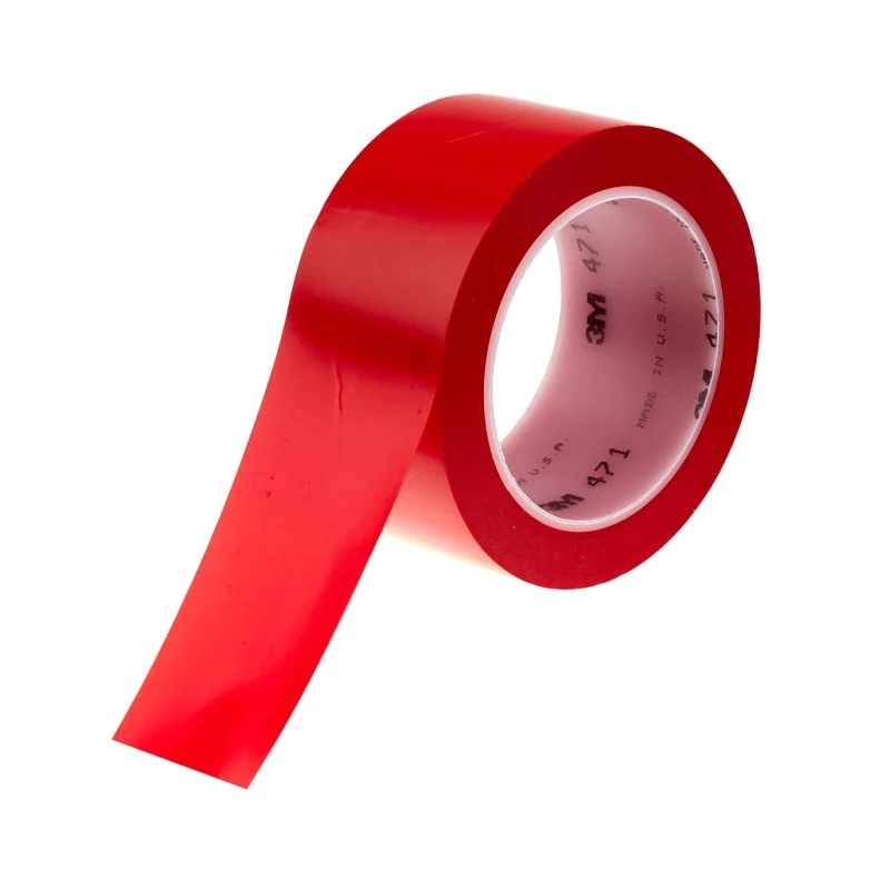 3M Red Vinyl Lane Marking Tape 50mm Width 33m Length 0.14mm Thickness Rubber Adhesive 471