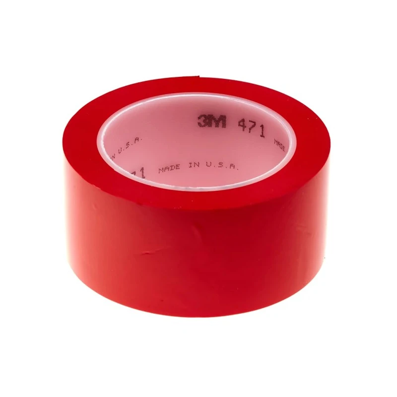 3M Red Vinyl Lane Marking Tape 50mm Width 33m Length 0.14mm Thickness Rubber Adhesive 471