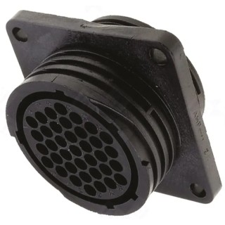 TE Connectivity CPC Straight 37 Way Panel Circular Connector Female, Crimp Termination, Shell Size 23, Threaded 182920-1