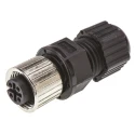TE Connectivity Circular Connector 4 Contacts Cable Mount M12 Socket Female IP67 250V 5A 1838274-2