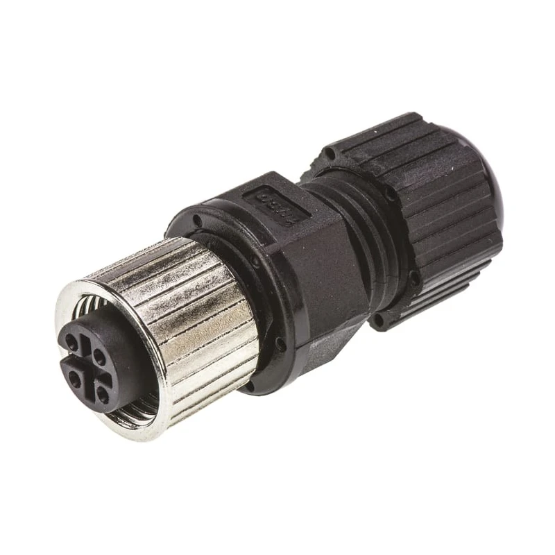 TE Connectivity Circular Connector 4 Contacts Cable Mount M12 Socket Female IP67 250V 5A 1838274-2