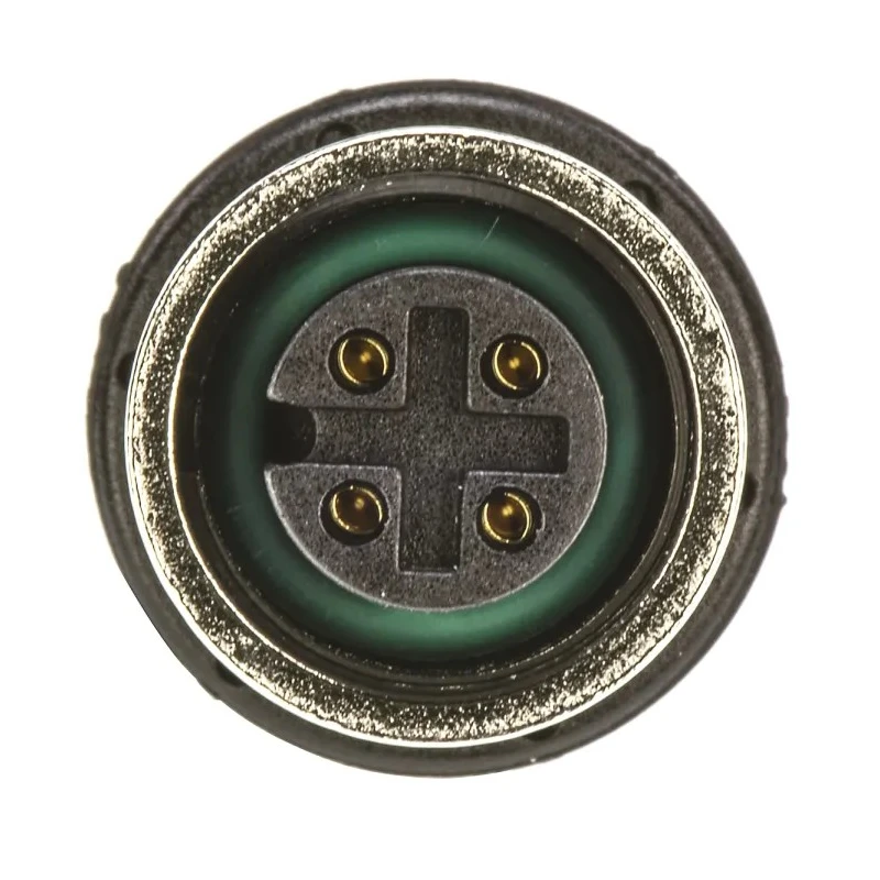 TE Connectivity Circular Connector 4 Contacts Cable Mount M12 Socket Female IP67 250V 5A 1838274-2