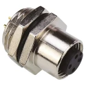 TE Connectivity Circular Connector Panel Mount Socket Female 4 Contacts M12 Series 1838891-2