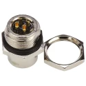 TE Connectivity Circular Connector 4 Contacts Panel Mount Socket Female M12 Series 30V 5A IP67 1838891-2