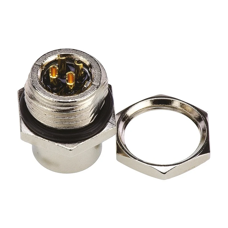 TE Connectivity Circular Connector 4 Contacts Panel Mount Socket Female M12 Series 30V 5A IP67 1838891-2