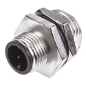 TE Connectivity Circular Connector, 3 Contacts, Panel Mount, M12 Connector, Plug, Male, IP67, 250V, 5A, Polyamide 1838893-1